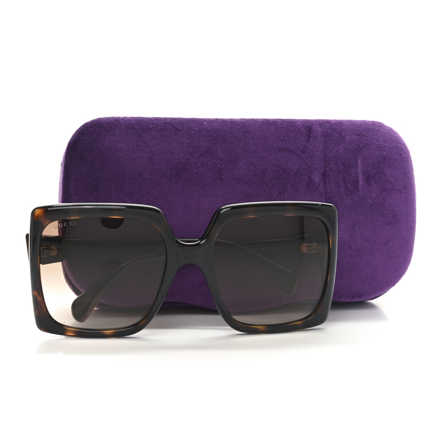Gucci Acetate Square Frame Sunglasses GG0876S Tortoise 8 of 8
