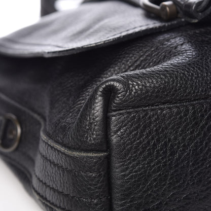 Burberry Grained Calfskin Messenger Black 10 of 16