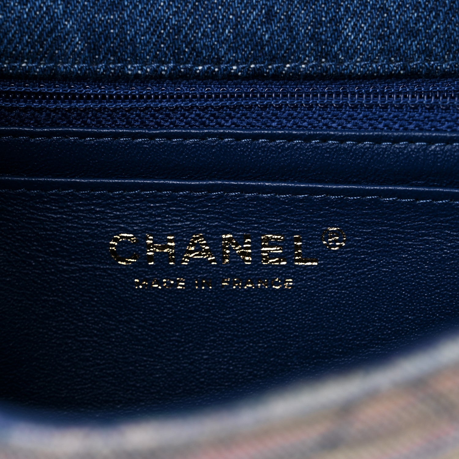 Chanel Striated Quilted Classics in Fabrics Mini Rectangular Flap Blue 6 of 11