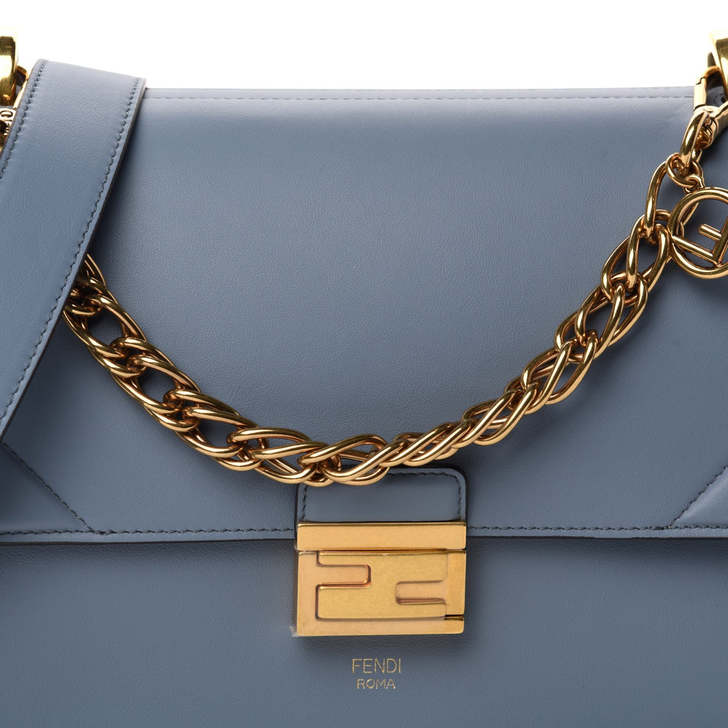 Fendi Vitello Grace Matte F is Fendi Kan U Shoulder Bag Azzurro Merlino 10 of 10