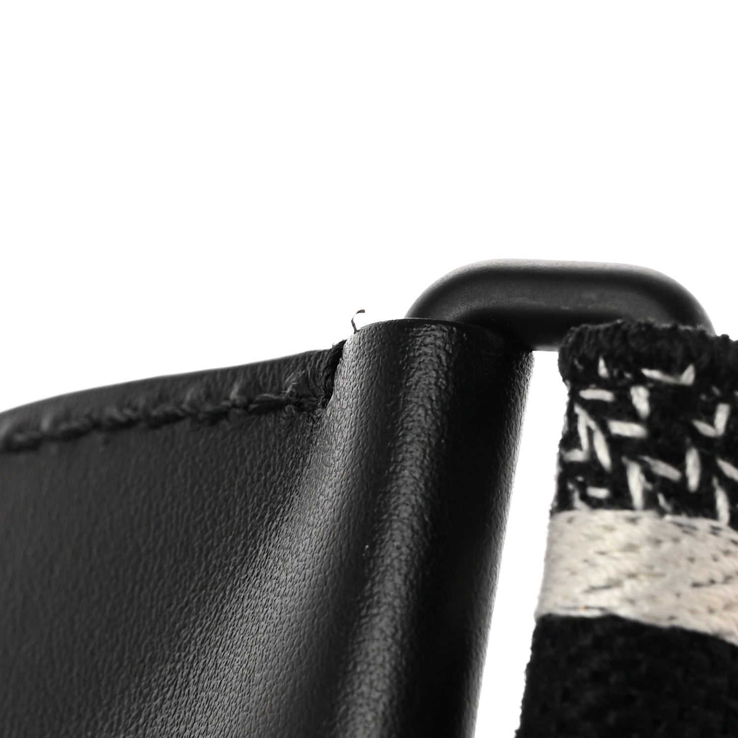 Christian Dior Canvas Embroidered Shoulder Strap Black Ultramatte 6 of 7