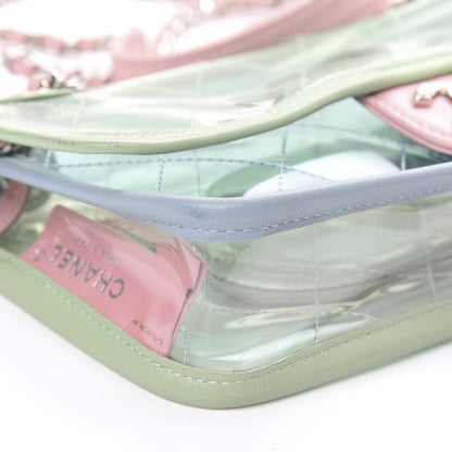 Chanel Lambskin PVC Quilted Mini Coco Splash Flap Blue Green 10 of 10