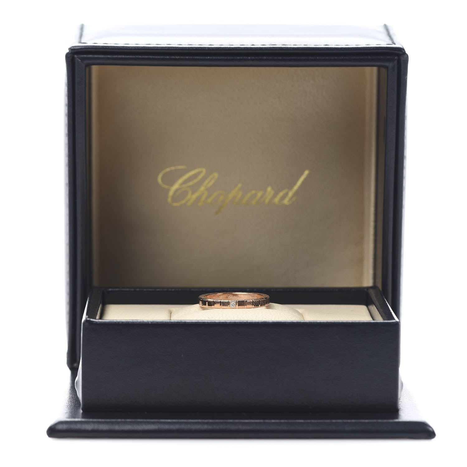Chopard 18K Yellow Gold Diamond Ice Cube Band Ring 51 5.75 6 of 6