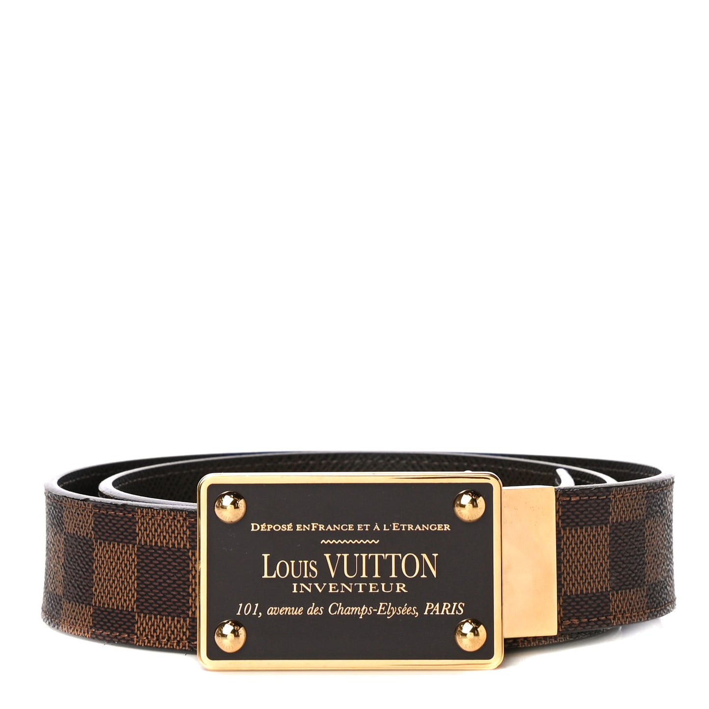 Damier Ebene 35mm Inventeur Reversible Belt 90 36