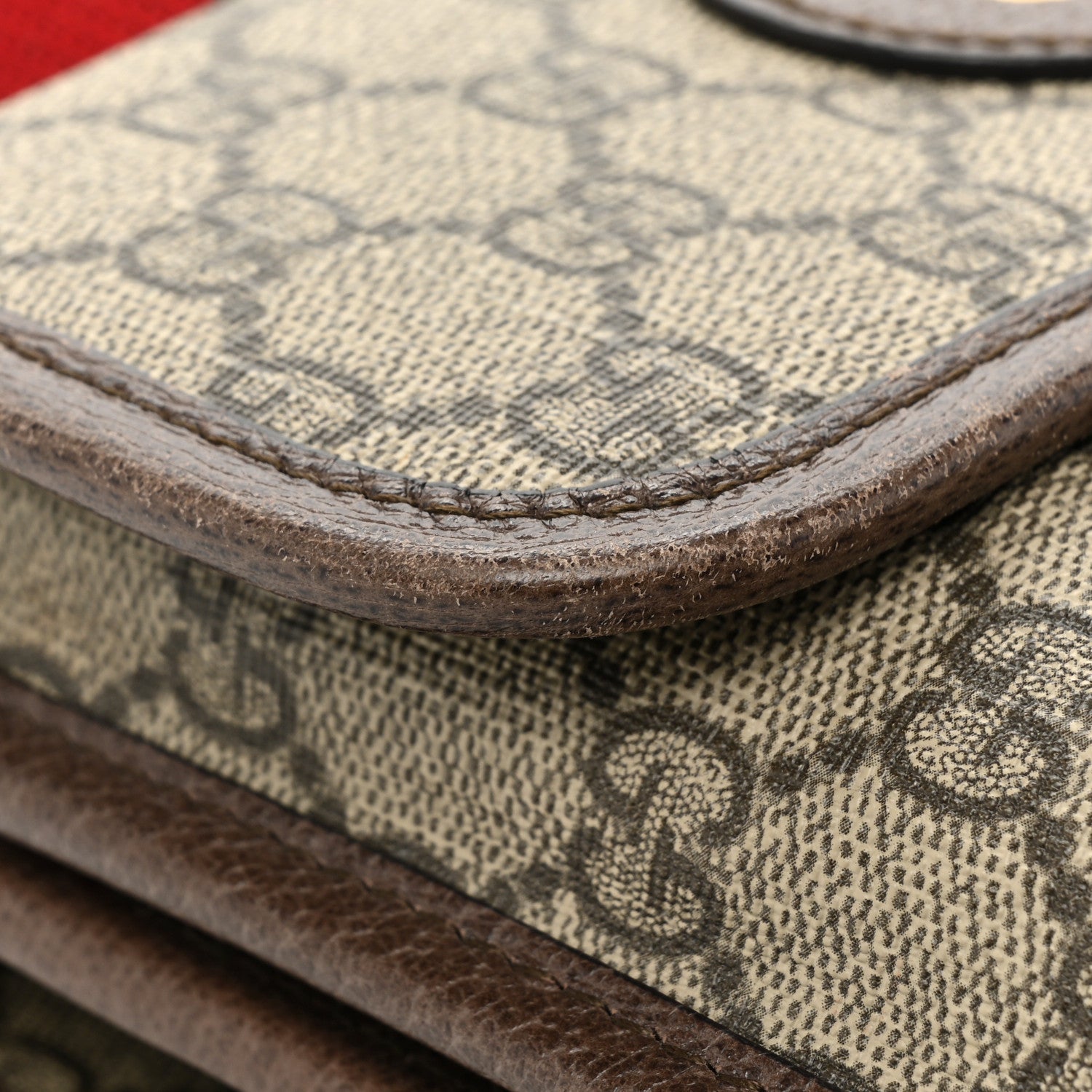 Gucci GG Supreme Monogram Web Small Neo Vintage Double Flap Messenger Bag Beige New Acero 21 of 21