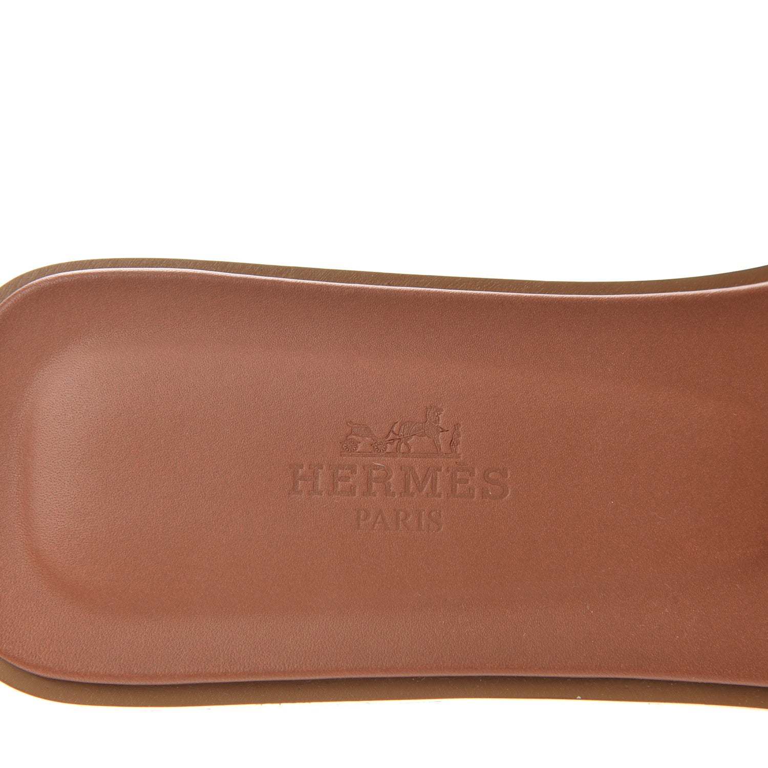 Hermes Box Calfskin Oran Sandals 38.5 Gold 8 of 11