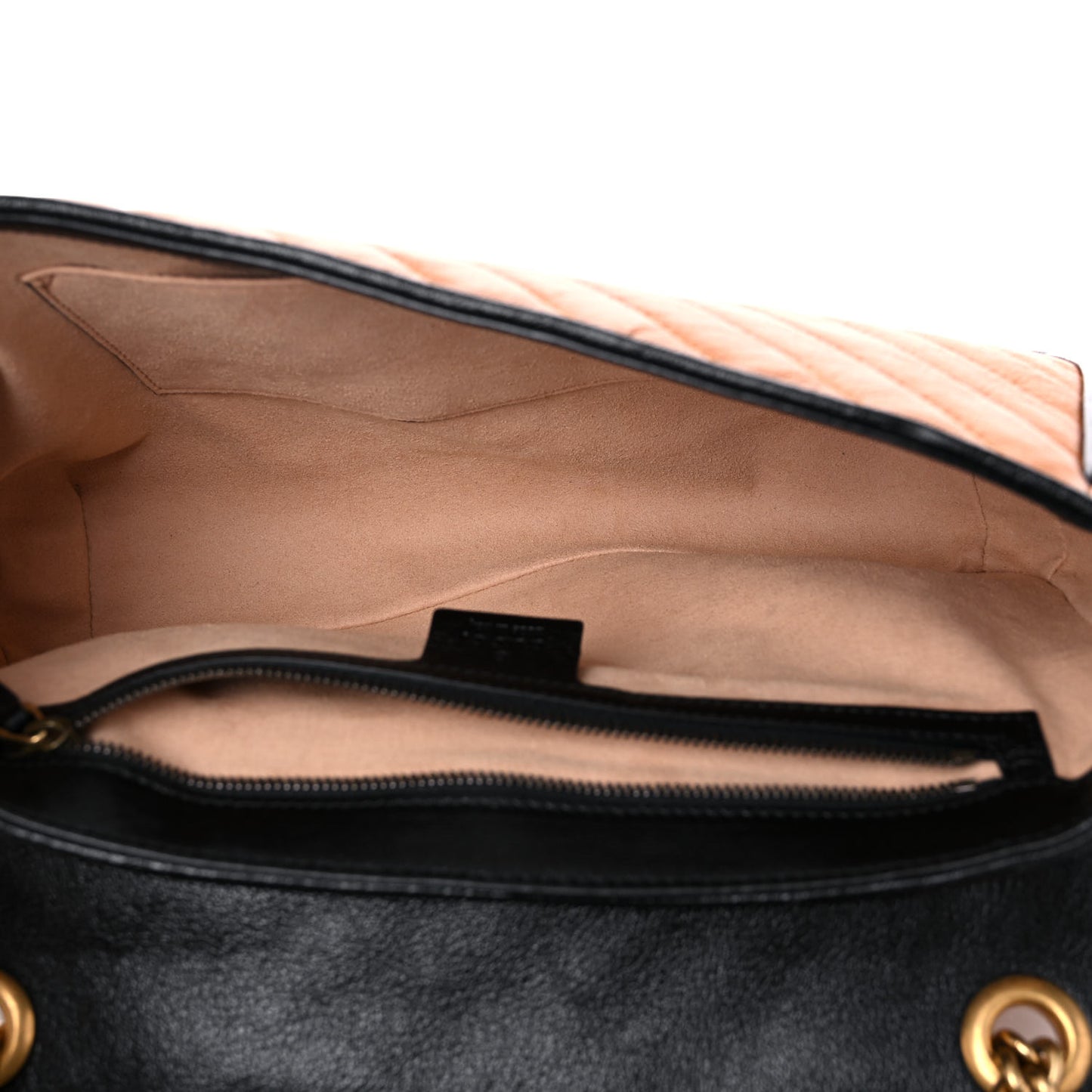 Azalea Calfskin Matelasse Diagonal Medium Torchon GG Marmont Shoulder Bag Cognac Black
