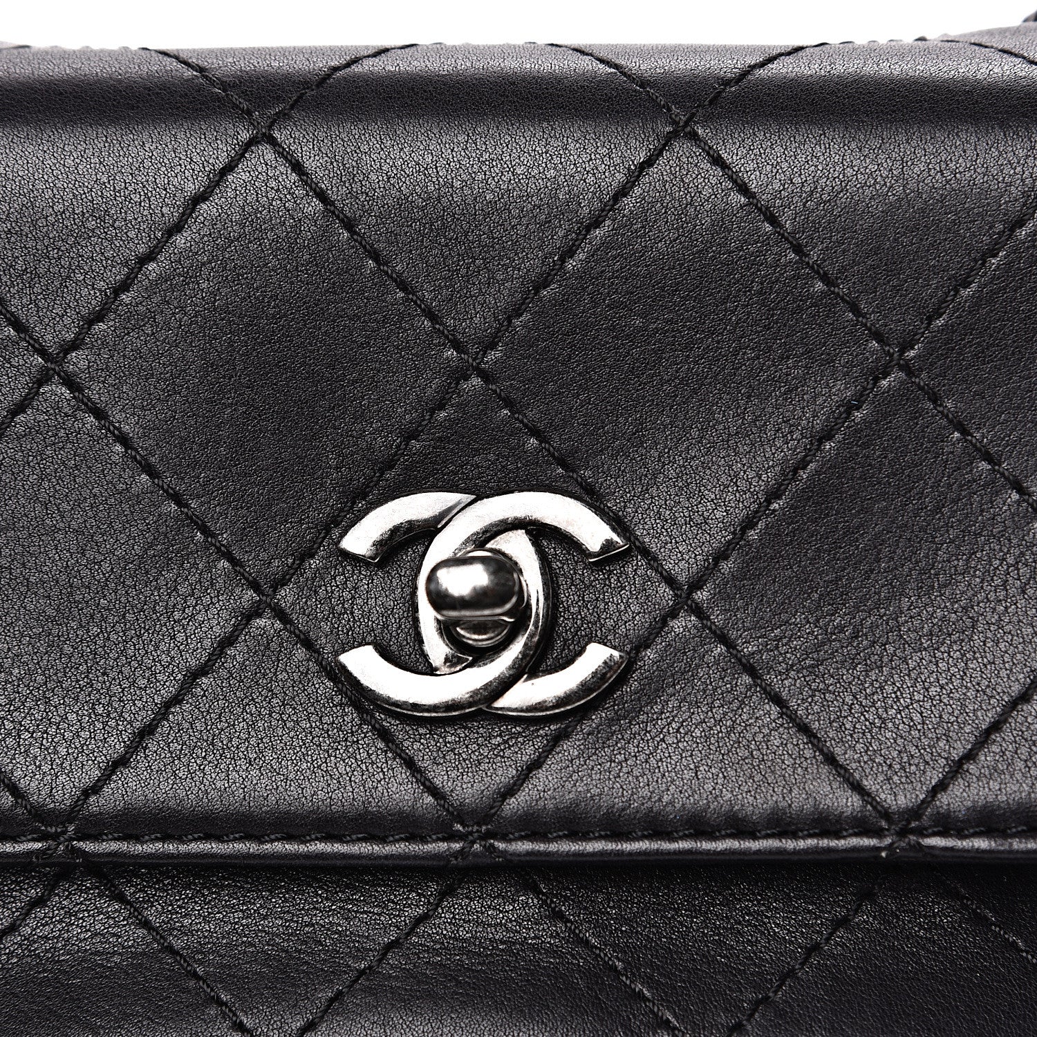 Chanel Calfskin Stitched Small Crossbody Flap Black 10 of 17