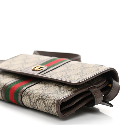 Gucci GG Supreme Monogram Web Ophidia Crossbody Wallet Beige New Acero 9 of 9