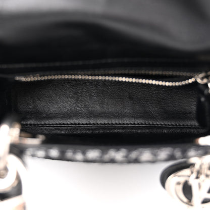 Christian Dior Velvet Leopard Print Mini Lady Dior Black 5 of 10
