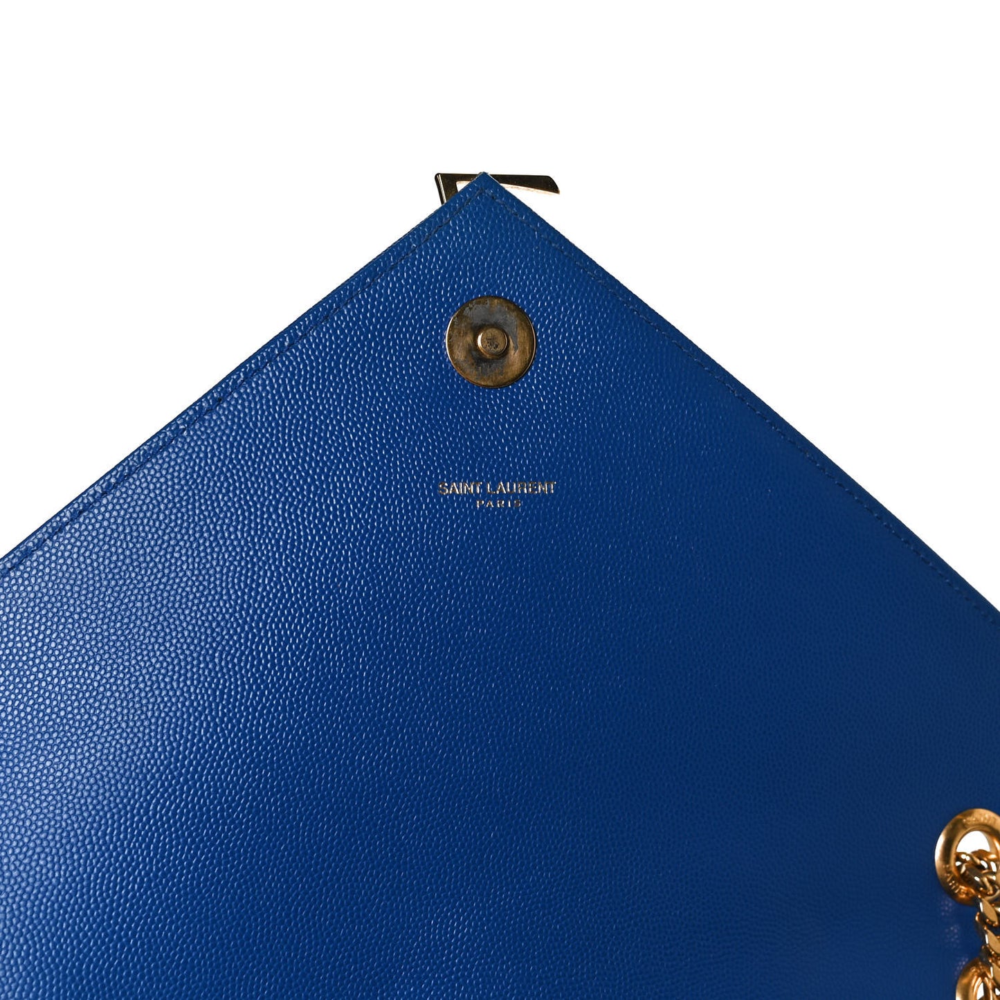 Grain De Poudre Matelasse Chevron Large Monogram Satchel Blue Majorelle
