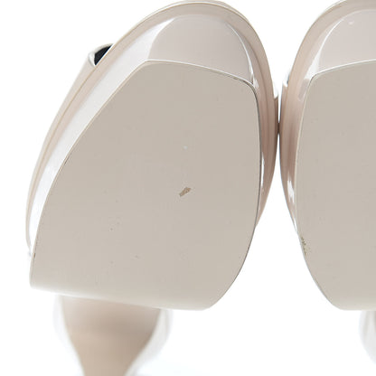 Saint Laurent Patent Tribute Lips Platform Sandals 37 Shadow Pink 8 of 9