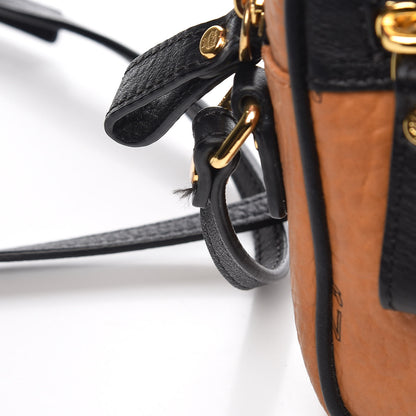 MCM Visetos Small Crossbody Bag Cognac Black 11 of 11