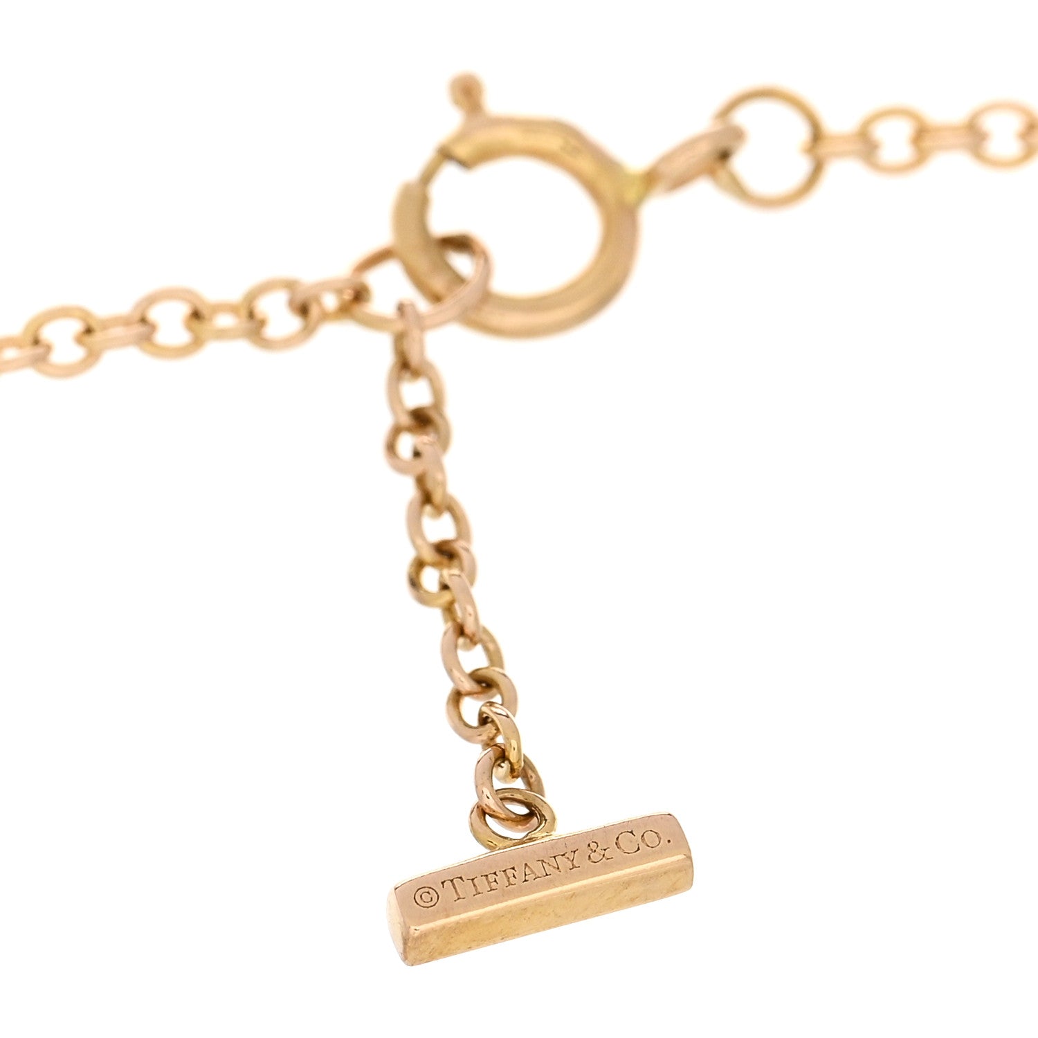 Tiffany 18K Rose Gold Diamond T Smile Bracelet 3 of 4