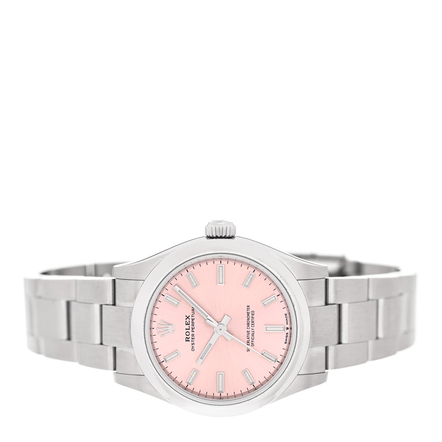 Stainless Steel 31mm Oyster Perpetual Watch Pink 277200