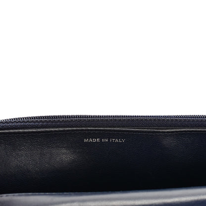 Chanel Lambskin Quilted Wallet On Chain WOC Navy Blue 7 of 8