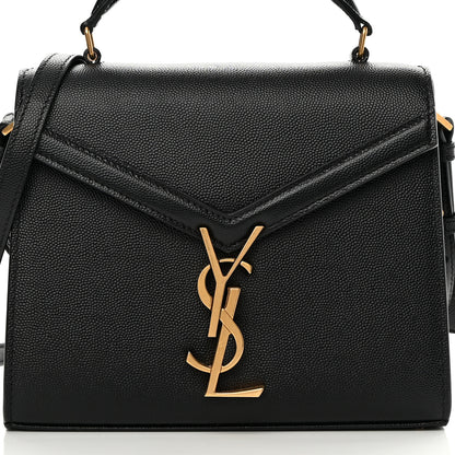Saint Laurent Grain de Poudre Mini Classic Monogram Cassandra Top Handle Black 8 of 9