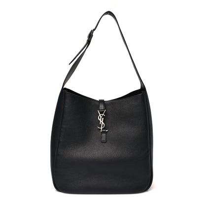 Saint Laurent Supple Calfskin Large Le 5 A 7 Soft Hobo Black 1 of 9
