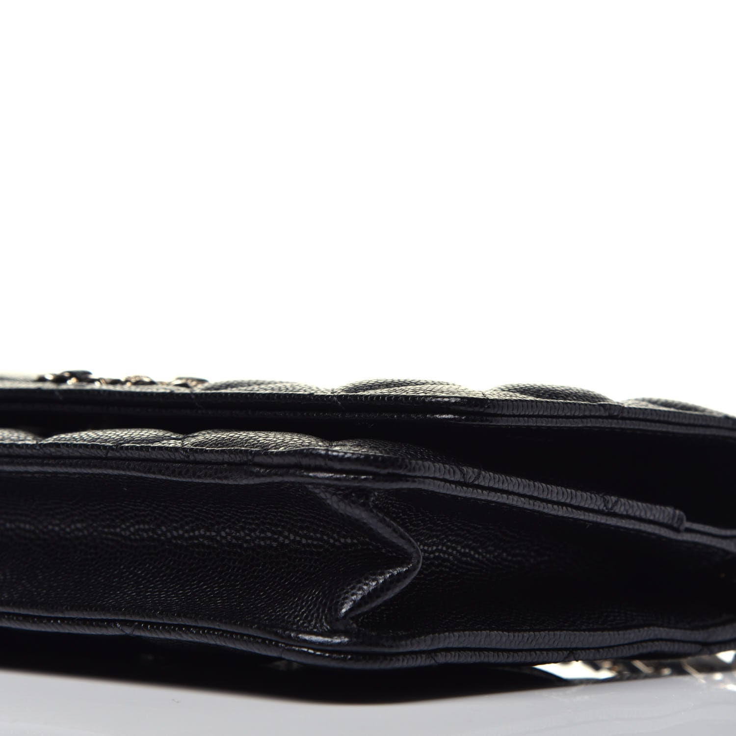 Chanel Caviar Quilted French New Wave Chain CC Wallet On Chain WOC Black 9 of 9