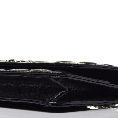 Chanel Caviar Quilted French New Wave Chain CC Wallet On Chain WOC Black 9 of 9