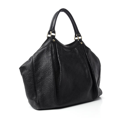 Gucci Guccissima Large Sukey Tote Black 3 of 19