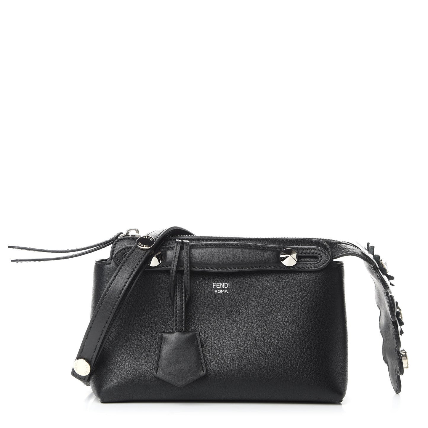 Vitello Dolce Crystal Flowerland Croc Tail Mini By The Way Boston Bag Black