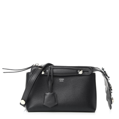 Fendi Vitello Dolce Crystal Flowerland Croc Tail Mini By The Way Boston Bag Black 1 of 9