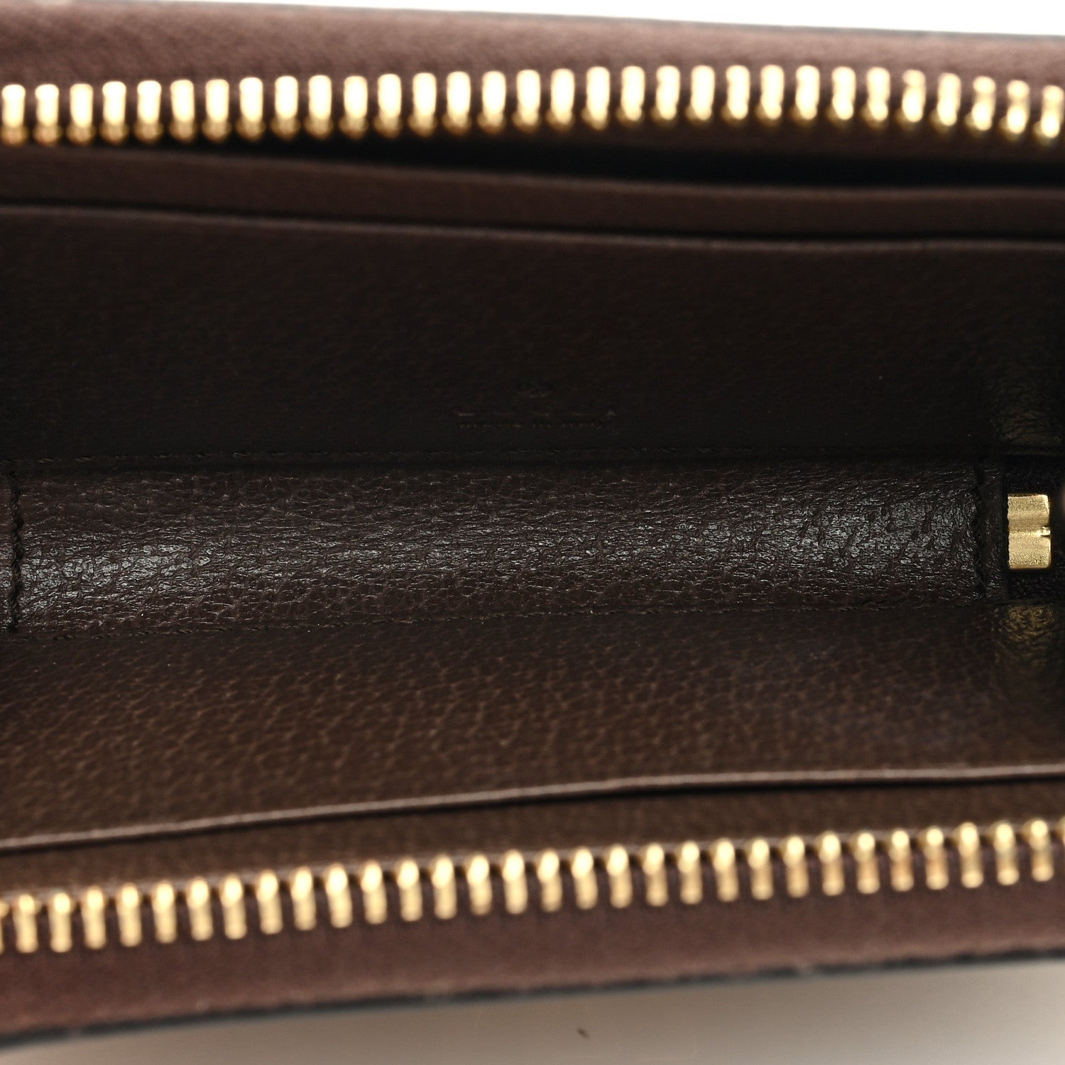 Gucci GG Supreme Monogram Textured Dollar Calfskin Web Ophidia Zip Around Card Case Wallet Beige Ebony New Acero 5 of 6