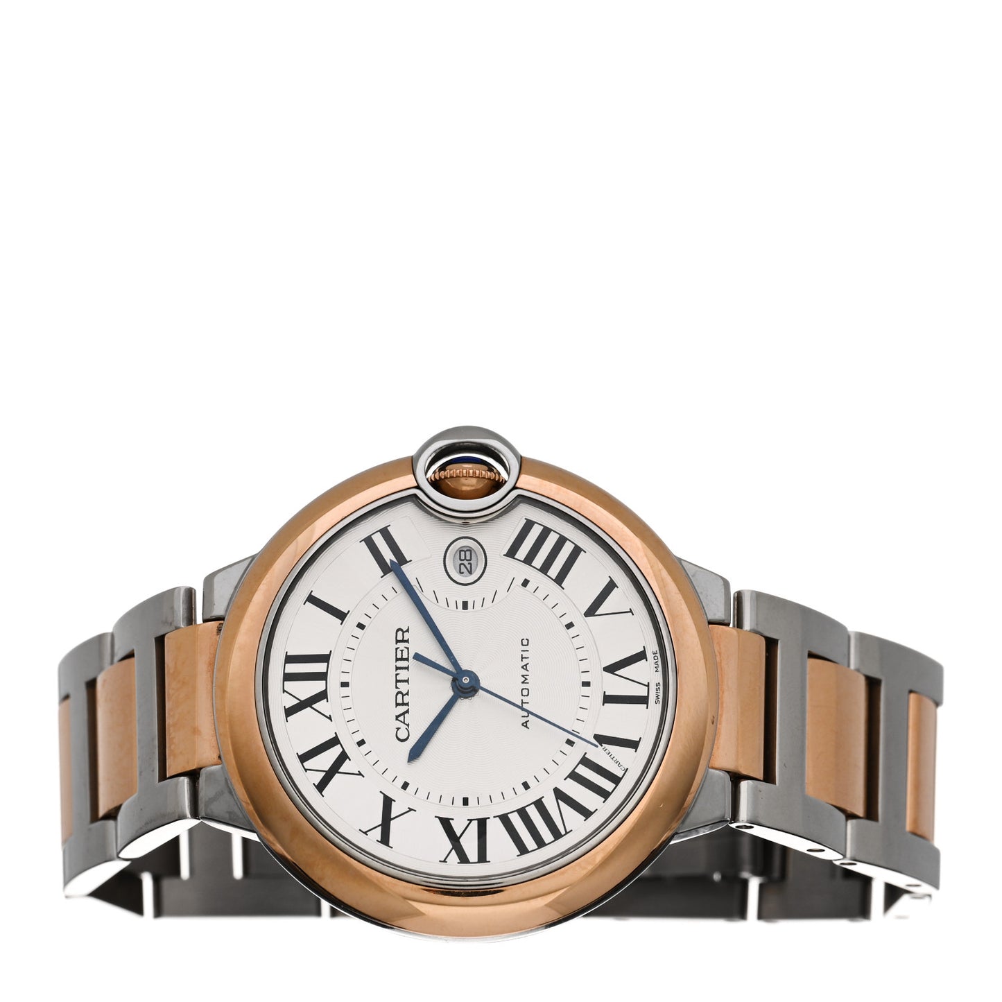 Stainless Steel 18K Pink Gold 42mm Ballon Bleu De Cartier Automatic Watch