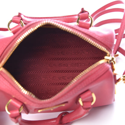 Prada Saffiano Lux Mini Top Handle Crossbody Bag Peonia 5 of 15