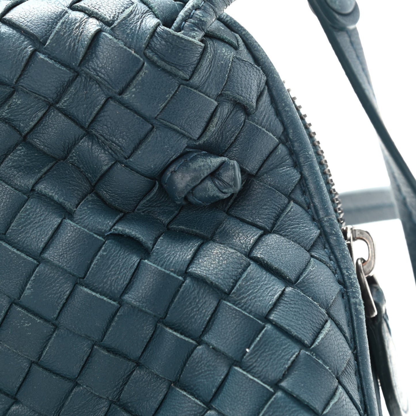 Nappa Intrecciato Nodini Crossbody Messenger Green