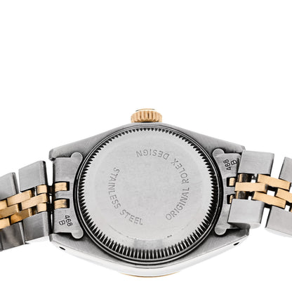 Rolex Stainless Steel 18K Yellow Gold Diamond 26mm Oyster Perpetual Datejust Watch Champagne 69173 4 of 4