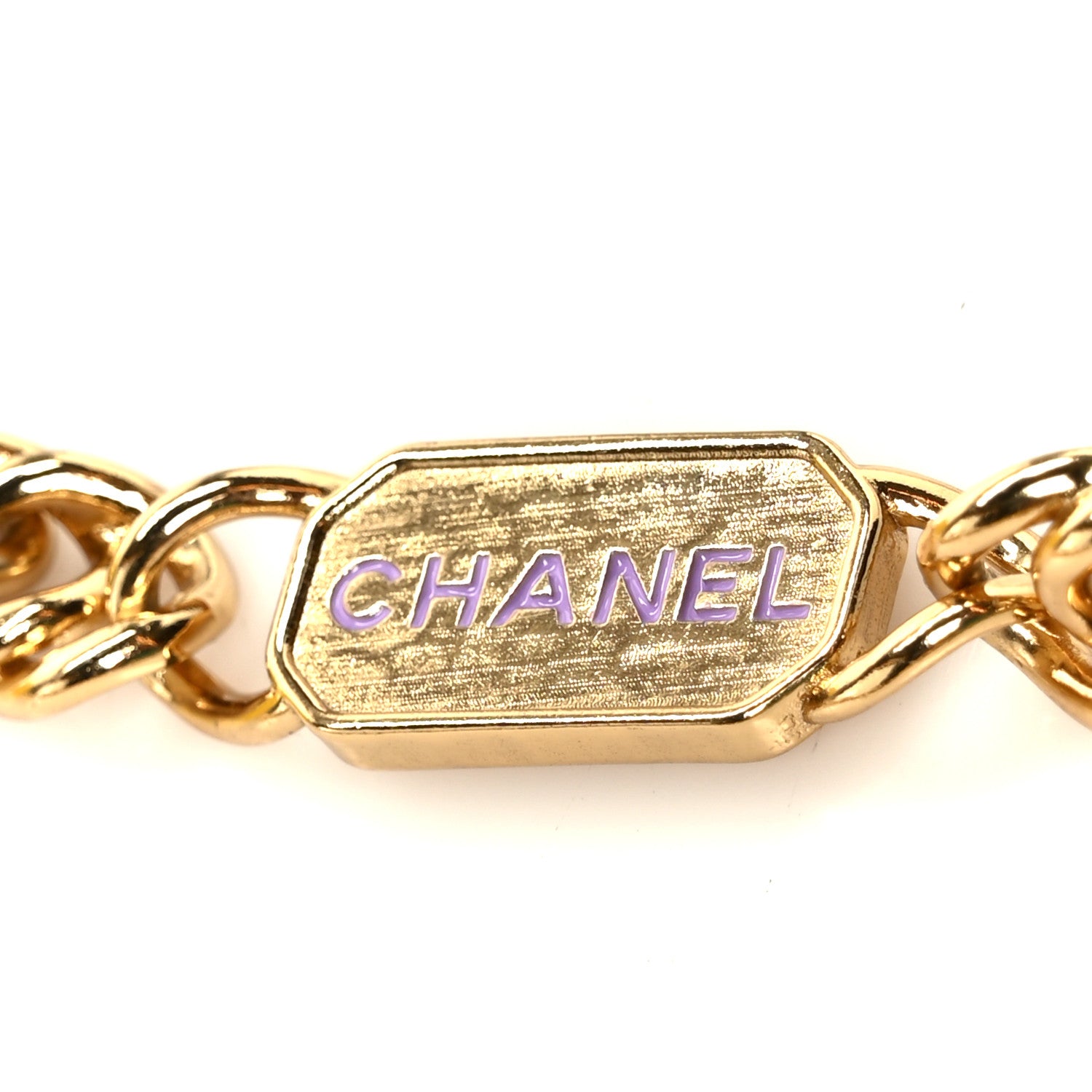 Chanel Lambskin Quilted Enamel Logo Flap Card Holder On Chain
