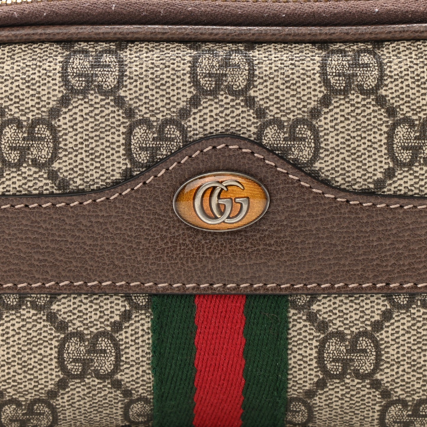 GG Supreme Monogram Web Mini Ophidia GG Bag Brown