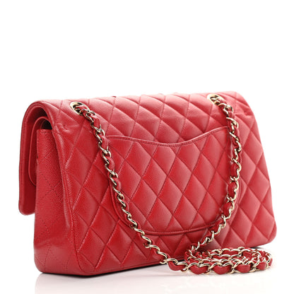 Chanel Caviar Quilted Medium Double Flap Red 3 of 16