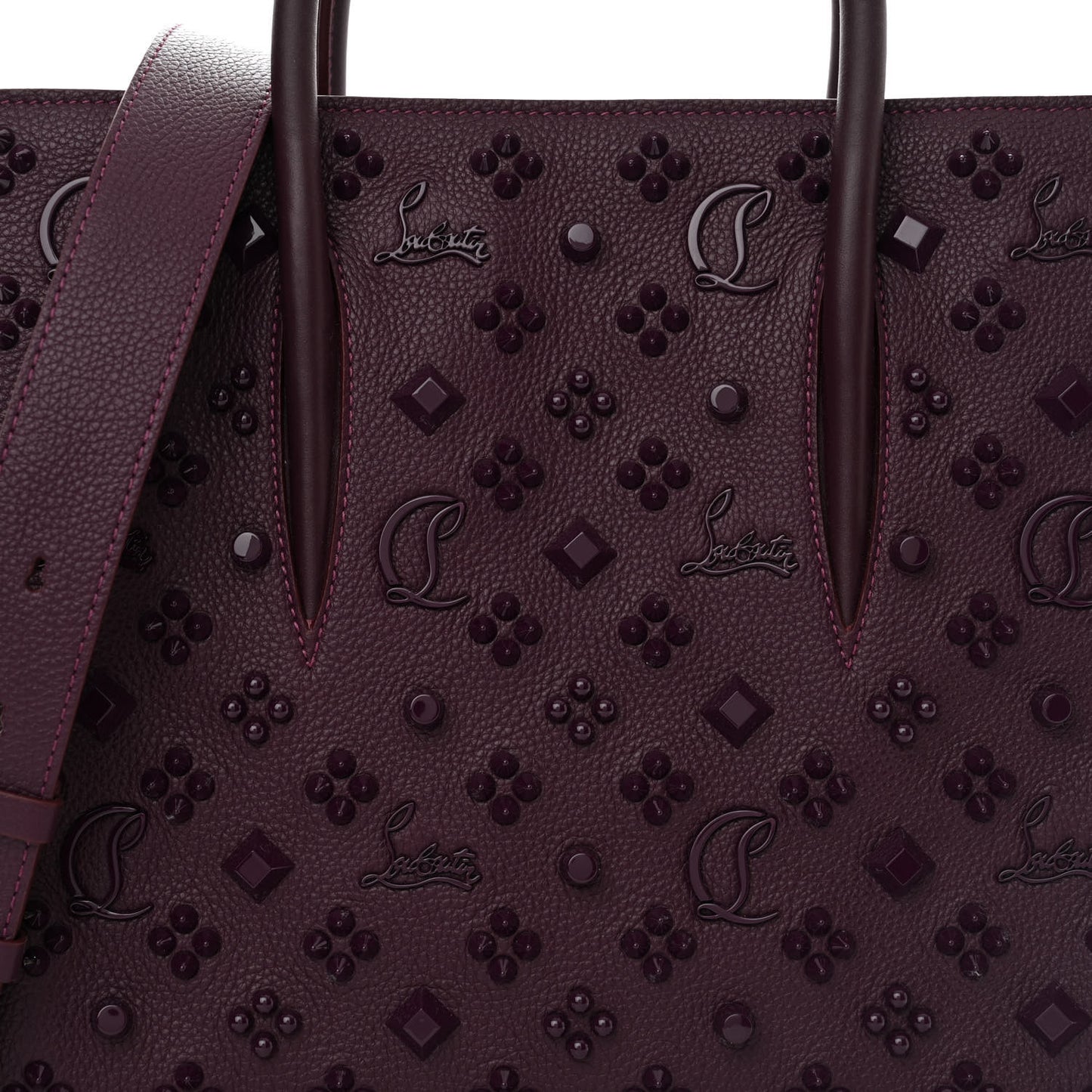 Calfskin Spikes Loubinthesky Medium Paloma Merlot