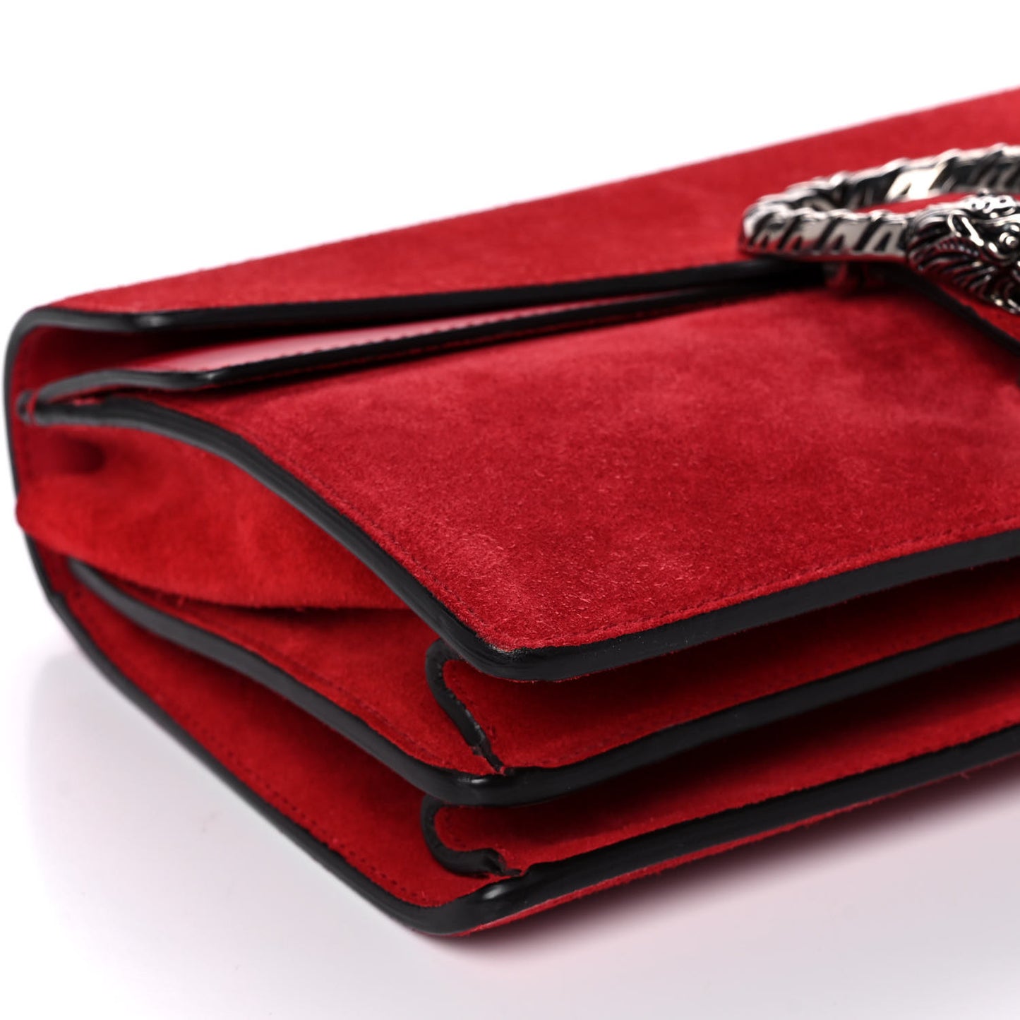 Suede Vitello Velvet Small Dionysus Shoulder Bag Vulcanic Red