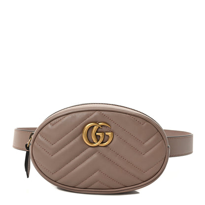 Gucci Calfskin Matelasse GG Marmont Belt Bag 85 34 Porcelain Rose 1 of 11