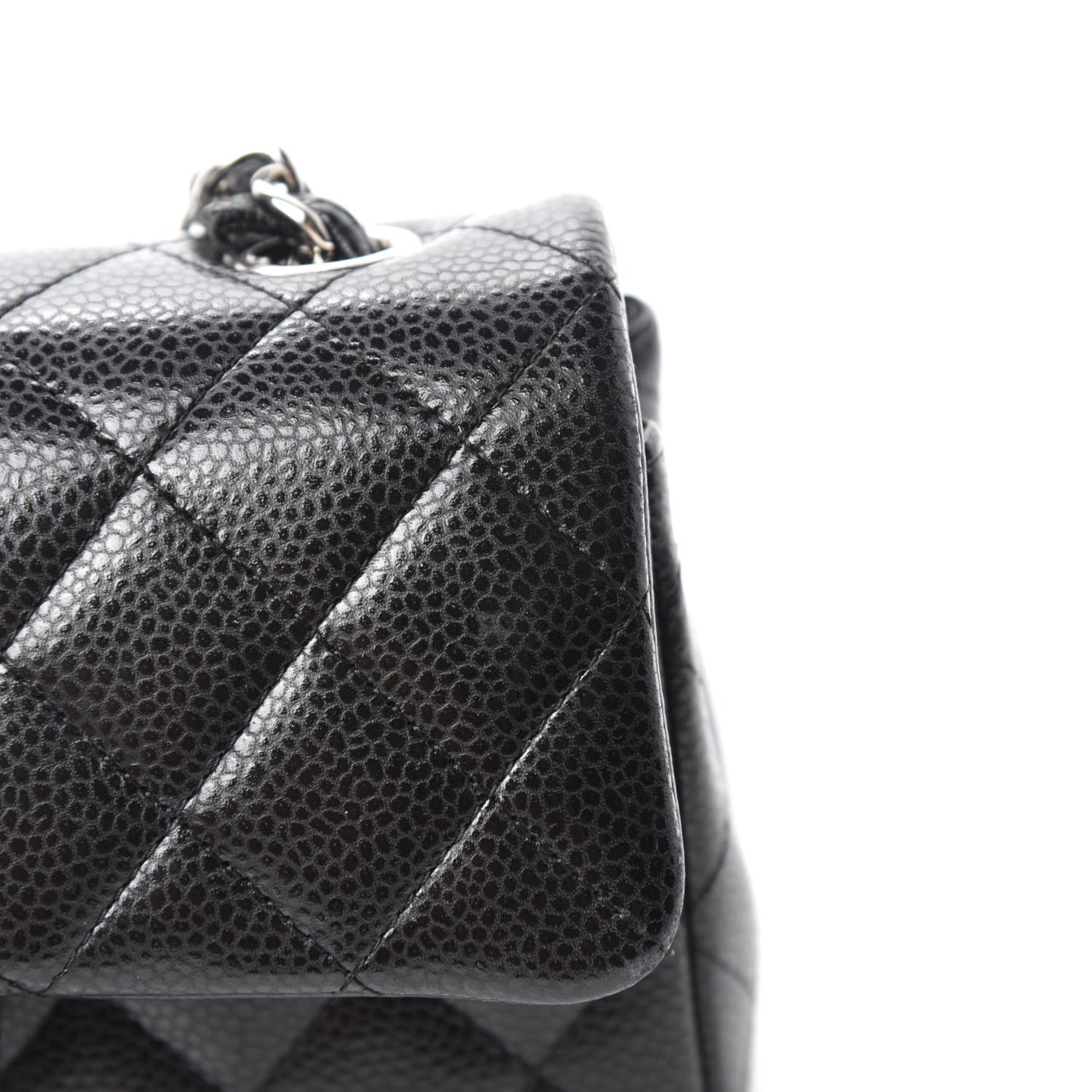 Caviar Quilted Mini Rectangular Flap Black