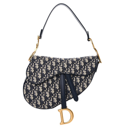 Christian Dior Oblique Saddle Bag Blue 1 of 11