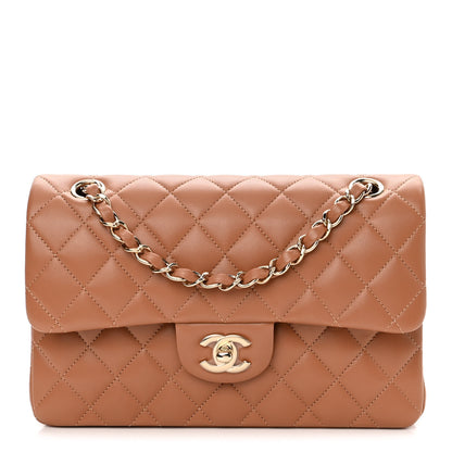 Chanel Lambskin Quilted Small Double Flap Brown 1 of 11