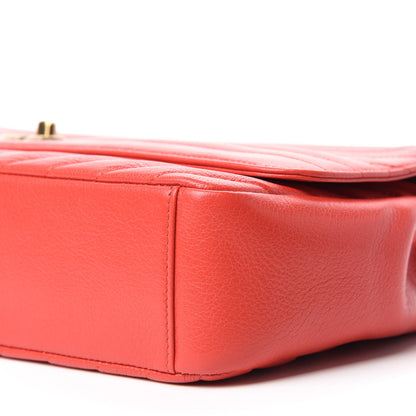 Chanel Shiny Goatskin Diagonal Quilted Small Flap Red 8 of 12