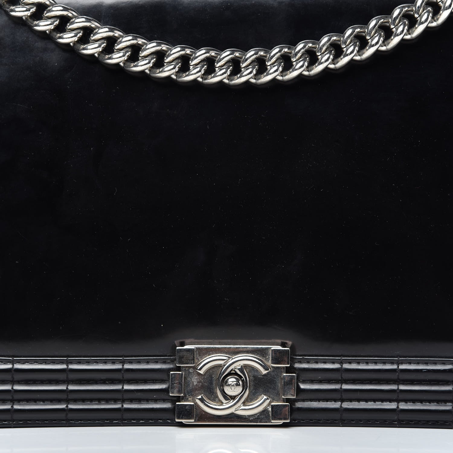 Chanel Glazed Calfskin Large Boy Flap Black 10 of 13