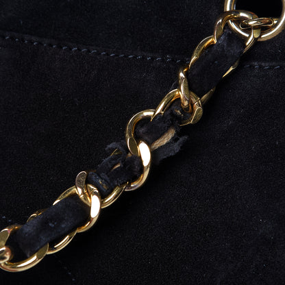 Chanel Suede CC Shoulder Bag Black 13 of 13