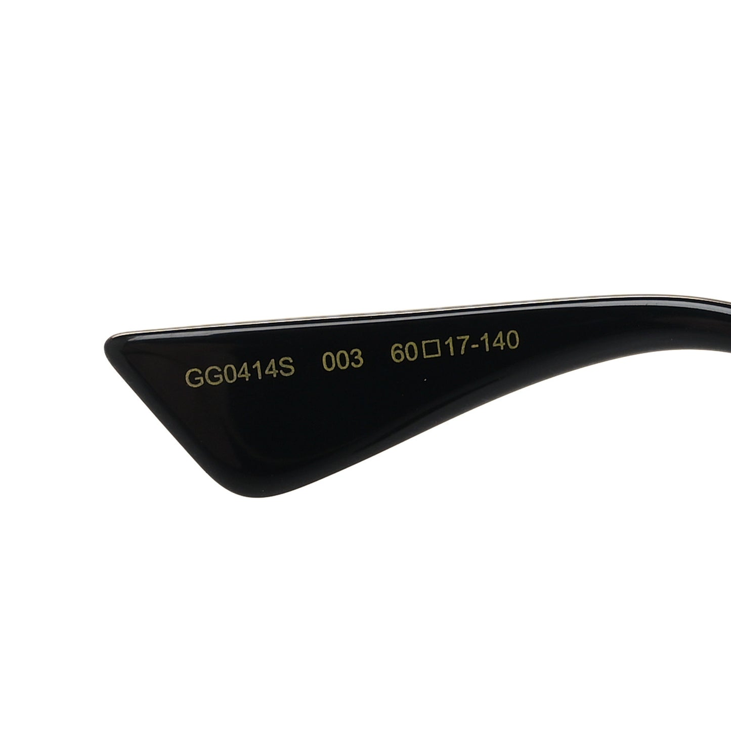 Metal Rectangular Frame Sunglasses GG0414S Gold Multicolor