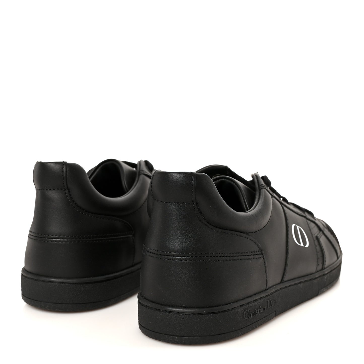 Calfskin Suede Logo Sneakers 39 Black