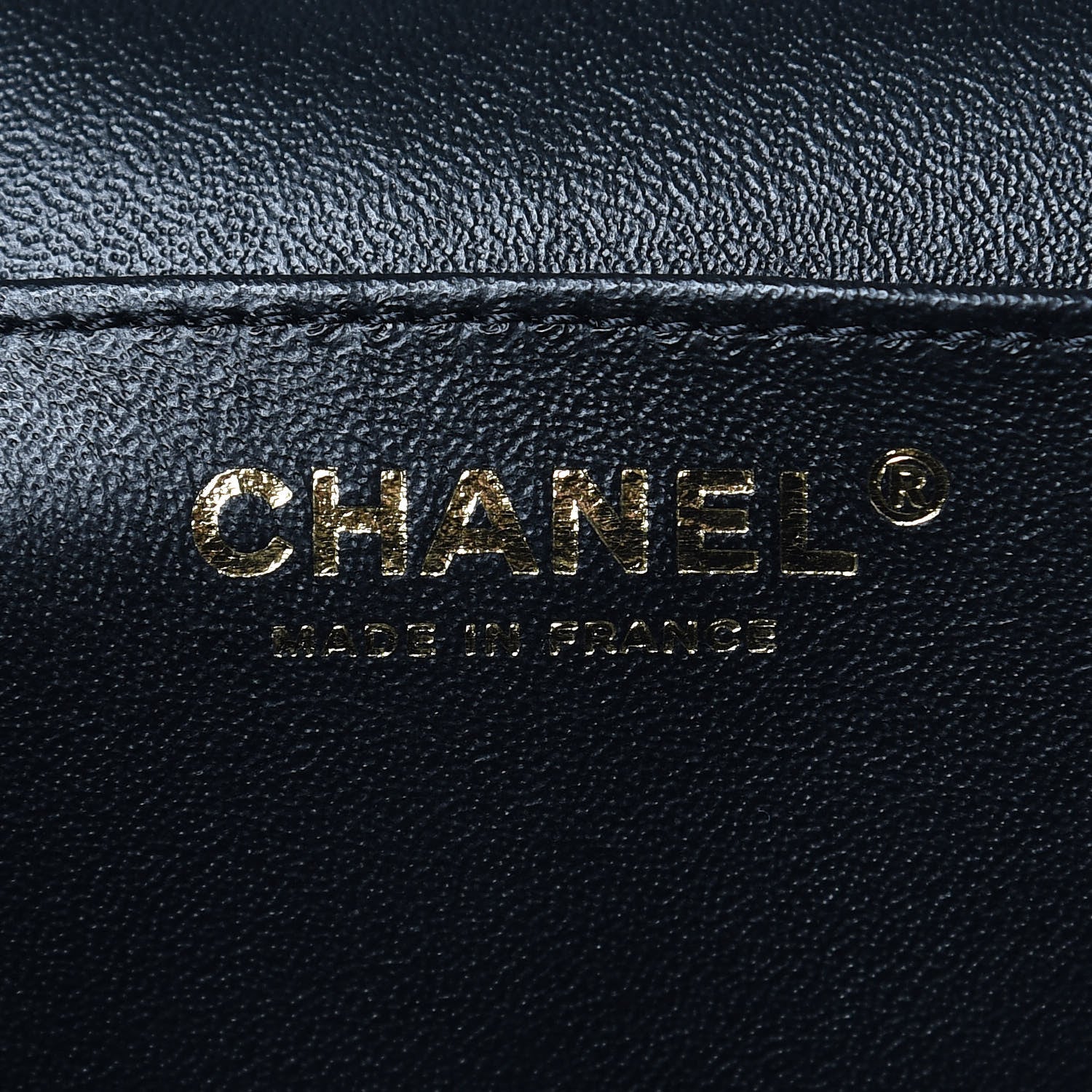Chanel Lambskin Flat Quilted Knock On Wood Large Vanity Case Black 6 of 10
