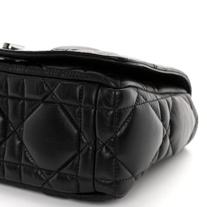 Christian Dior Calfskin Macrocannage Medium Caro Bag Black 9 of 9