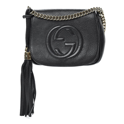 Gucci Pebbled Calfskin Small Soho Flap Crossbody Black 1 of 10