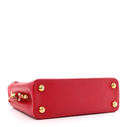 Louis Vuitton Taurillon Capucines BB Rubis 3 of 8